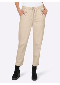 Heine Damen 7/8-Jeans, beige, Gr. 48, unifarben, 98% Baumwolle, 2% Elasthan, Jeans