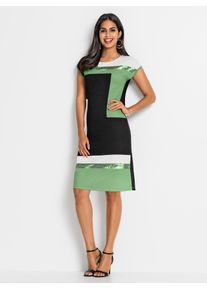 Inspirationen Damen Sommerkleid "Patchkleid", bunt, Gr. 48, gemustert, mehrfarbig, Jersey, Single Jersey, 95% Viskose, 5% Elasthan, Kleider