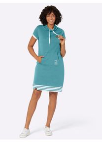 Casual Looks Damen Jerseykleid "Jersey-Kleid", blau, Gr. 38, unifarben, gemustert, gestreift, Jersey, Single Jersey, 100% Baumwolle, Kleider