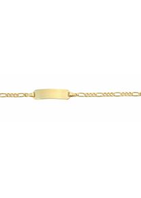 Adelia´s ADELIA ́S Damen Goldarmband "585 Gold Figaro Armband 14 cm", 14, Gelbgold 585, gold, Gelbgold 585, Armbänder, 585 Gold Goldschmuck für Damen
