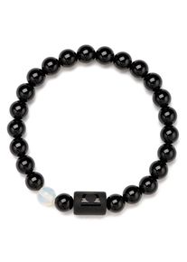Firetti Damen Armband "Schmuck Geschenk Armschmuck Armkette Edelstein Sternzeichen", Waage, Stein-Silikon, schwarz, Stein, Silikon, Armbänder, Made