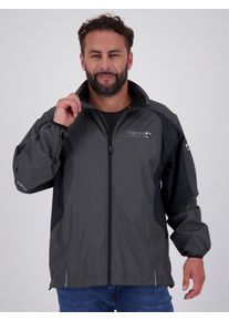 DEPROC Active Herren Outdoorjacke "HAMTON MEN", grau, sportlich, Gr. XL, 100% Polyester, Jacken, abtrennbare Ärmel,auch in Großen Größen erhältlich