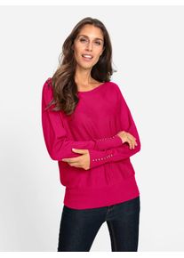 Heine Damen Strickpullover "Pullover", pink, Gr. 38, unifarben, 70% Viskose, 30% Polyamid, Pullover