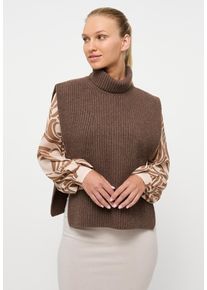Eterna Damen Rollkragenpullover, braun, casual, Gr. M, 30% Kaschmir, 70% Wolle (Merino), Pullover