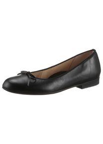 Ara Damen Ballerina "SARDINIA", Gr. 7,5, schwarz, Glattleder, elegant, Schuhe, Loafer, Festtagsschuh, Business Schuh mit Schleife