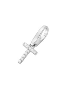 Damen Charm Buchstabe "Buchstabe T, Zirkonia Steine, Silber 925", weiß, Giorgio Martello MILANO, Silber 925 (Sterlingsilber), Charms