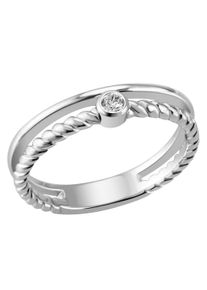 Firetti Damen Fingerring "Schmuck Geschenk Silber 925 Silberring Fancy Oval", 52, Silber 925 (Sterlingsilber), 3,4mm, silber, Silber 925