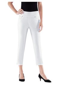 Casual Looks Damen Stretch-Hose, weiß, Gr. 20, unifarben, 72% Viskose, 25% Polyamid, 3% Elasthan, Hosen