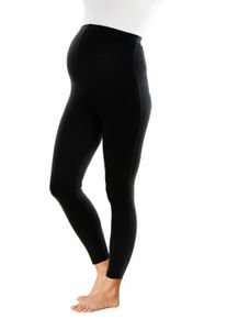 Neun Monate Damen Umstandsleggings "Hose für Schwangerschaft und Stillzeit", schwarz, Basic, Gr. 40, unifarben, Jersey, Obermaterial: 95% Baumwolle,