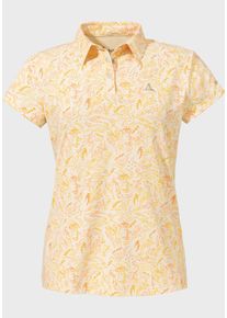 Schöffel SCHÖFFEL Damen Poloshirt "Polo Shirt Sternplatte L", gelb, sportlich, Gr. 36, Oberstoff : 90% Nylon 10% Elasthan, Shirts