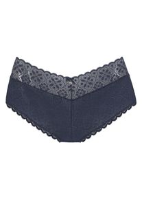 s.Oliver Damen High-Waist-Slip "Amelie", Gr. 32, blau, Microtouch, Obermaterial: 90% Polyamid, 10% Elasthan, Unterhosen, aus wunderschöner Spitze