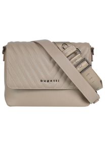 Bugatti Damen Umhängetasche "SIRA", beige, Kunstfaser, Strukturmuster, Taschen