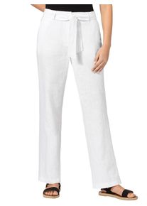 Casual Looks Damen Palazzohose, beige, Gr. 19, unifarben, 55% Leinen, 45% Baumwolle, Hosen