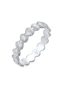 Elli Damen Fingerring "Bandring Muscheln Maritim Beach Look 925 Silber", 60mm, ohne Stein, Silber 925 (Sterlingsilber), 5mm, silber, Silber 925