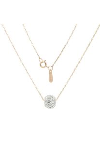 Vivance Damen Kette mit Anhänger "Kristall", Gelbgold 375, gelb, Gelbgold 375, Halsketten