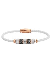 Adelia´s ADELIA ́S Damen Edelstahlarmband "Damen Armband aus Edelstahl mit Similisteine 17 cm", 17, Edelstahl, weiß, Edelstahl, Armbänder
