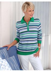 Casual Looks Damen Strickpullover "Pullover", bunt, Gr. 38, gemustert, gestreift, mehrfarbig, 59% Baumwolle, 41% Polyacryl, Pullover