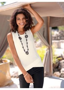 Casual Looks Damen Shirttop, beige, Gr. 40, unifarben, 50% Baumwolle, 50% Modal, Tops