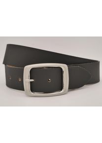 AnnaMatoni Damen Ledergürtel, schwarz, casual, Gr. 90, unifarben, Rindsleder, Gürtel, mit silberner Schließe