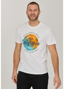 CRUZ Herren T-Shirt "Edmund", weiß, sportlich, Gr. XXL, bedruckt, 100% Baumwolle, Shirts, mit coolem Print