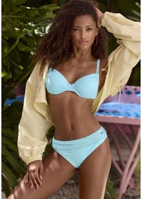 Venice Beach Damen Bügel-Bikini "Aria", blau, Gr. 38, strukturiert, unifarben, Polyamid, Bikini-Sets, aus edler Strukturware
