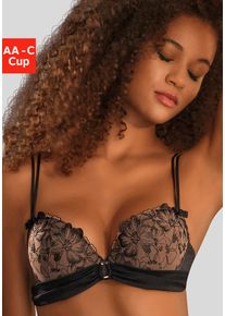 JETTE Damen Push-up-BH, Gr. 75, schwarz, Microtouch, Obermaterial: 79% Polyamid, 18% Polyester, 3% Elasthan, sexy, BHs, in einzigartigem