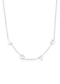 Elli Damen Kette mit Anhänger "Erbskette Love Wording 925er Silber", 40, Silber 925 (Sterlingsilber), L: 40cm, silber, Silber 925 (Sterlingsilber),