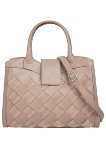 Samantha Look Damen Henkeltasche, rosa, Leder, Taschen, echt Leder, Made in Italy