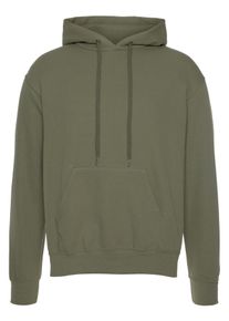 Herren Kapuzensweatshirt, grün, casual, Gr. S, Fruit of the Loom, angeraute Sweatware, Obermaterial: 80% Baumwolle, 20% Polyester, Sweatshirts, aus