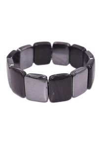 Firetti Damen Armband "Schmuck Geschenk Armschmuck Armkette Farbstein Hämatit Onyx", Stein-Silikon, schwarz, Stein, Silikon, Armbänder, Made in