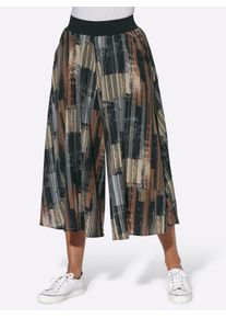 Ambria Damen Hosenrock, schwarz, Gr. 38, gemustert, 100% Polyester, Röcke