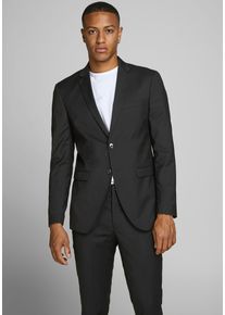 Jack & Jones JACK & JONES Herren Sakko "JPRFRANCO BLAZER NOOS", schwarz, modisch, Gr. 54, unifarben, Web, Obermaterial: 78% Polyester, 17% Viskose, 4% Elasthan,