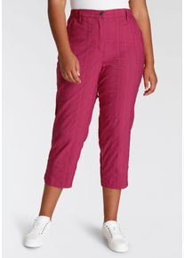 KjBRAND Damen 7/8-Hose "BEA 7/8", pink, casual, Gr. 46, Web, Obermaterial: 47% Baumwolle, 45% Polyester, 6% Viskose, 2% Elasthan, Hosen, bügelfrei
