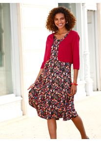 Classic Basics Damen Druckkleid "Kleid", rot, Gr. 20, bedruckt, gemustert, mehrfarbig, 100% Viskose, Kleider