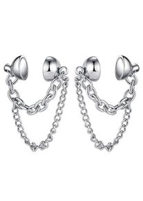 Firetti Damen Paar Ohrclips "Schmuck Geschenk Ohrschmuck ohne Ohrlöcher", Edelstahl, silber, Edelstahl, Ohrringe