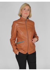 JCC Damen Lederjacke "3102224", braun, Gr. 44, Oberstoff: 100% Lammleder / Innenfutter: 100% Polyester, Jacken