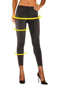 Lascana Damen Leggings, Gr. 36, schwarz, Strick, Obermaterial: 80% Polyamid, 20% Elasthan, glänzend, Basic, Hosen, aus leicht glänzender Qualität,