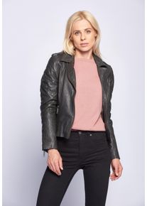 Maze Damen Lederjacke "Titana", schwarz, Gr. XL, Obermaterial: 100% Lammleder / Futter: 100% Polyester, Jacken