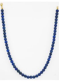 Lady Damen Perlenkette, 45, Glas-Silber 925 (Sterlingsilber), L: 45cm, blau, Glas, Silber 925 (Sterlingsilber), Halsketten