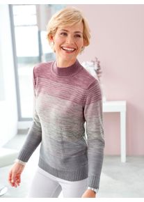 Classic Basics Damen Streifenpullover "Pullover", rosa, Gr. 44, gemustert, mehrfarbig, bedruckt, 100% Polyacryl, Pullover