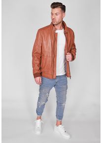 JCC Herren Lederjacke "3102164", braun, Gr. 54, Obermaterial: 100% Leder, Lamm / Lining 50% Polyester / 50% Baumwolle / Ärmelfutter: 100% Polyester /