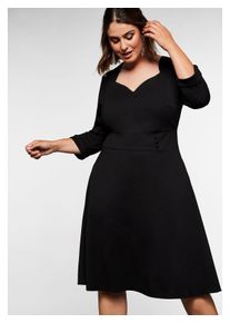 Damen Cocktailkleid "Große Größen", schwarz, klassisch, Gr. 56, sheego by Joe Browns, unifarben, Obermaterial: 70% Viskose (LENZING ECOVERO), 26%
