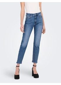 Only Damen Skinny-fit-Jeans "ONLEMILY STRETCH HW ST AK DNM CRO571NOOS", blau, modisch, Gr. 29, Denim/Jeans, Obermaterial: 98% Baumwolle, 2% Elasthan,