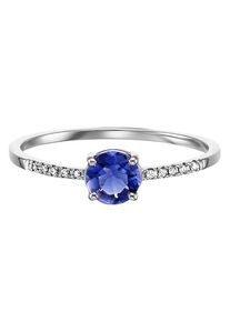 Damen Diamantring "JJGRG0899.GN, JJGRG0899.IO", 52, 0,03 ct SI = kleine Einschlüsse, Weißgold 585-Diamanten, 1mm, bunt, JULIE JULSEN GOLD, Weißgold
