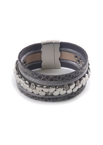 Damen Armband "Kate", grau, Collezione Alessandro, Polyurethan, Armbänder