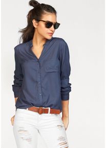 AJC Damen Hemdbluse, blau, casual, Gr. 32, Web, Obermaterial: 100% Viskose, Blusen, mit unterschiedlichen Druckvarianten oder in Uni