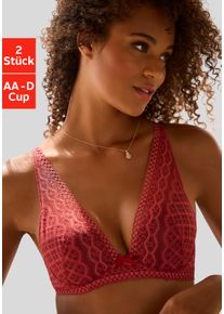 Petite Fleur Damen Push-up-BH, Gr. 90, braun, Microtouch, Spitze, Obermaterial: 60% Polyamid, 35% Polyester, 5% Elasthan, feminin, BHs, in modischem