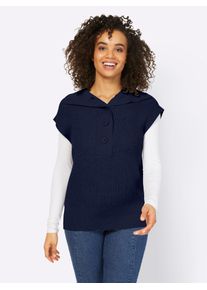 Heine Damen Pullunder "Pullunder", blau, Gr. 38, unifarben, 50% Viskose, 28% Polyester, 22% Polyamid, Pullover