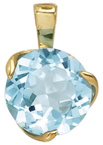 Jobo Damen Ketten-Anhänger "Anhänger mit Blautopas", Gelbgold 585, gelb, Gelbgold 585, Schmuckanhänger, 585 Gold