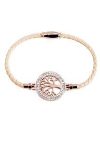 Adelia´s ADELIA ́S Damen Edelstahlarmband "Damen Armband Lebensbaum aus Edelstahl 18 cm", 18, Edelstahl, rosa, Edelstahl, Armbänder